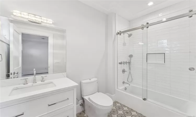 Bedroom featuring crown molding and light wood-type flooring