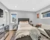 Bedroom with light wood-type flooring