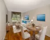 Dining area featuring wood-type flooring