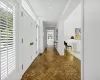 Brick floor hall