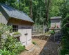 Sheds and Vegetable Garden