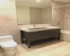 Limestone Bathroom w/ Toto Toilet, Vanity, Soaking Tub