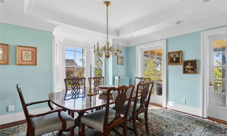 Formal dining room with original windows