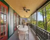 Front porch with water views