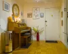 Carpeted bedroom with a closet