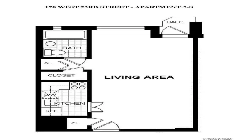 170 West 23rd Street, New York, NY, 1 Room Rooms,1 BathroomBathrooms,Residential Lease,For Rent,West 23rd,L3586732