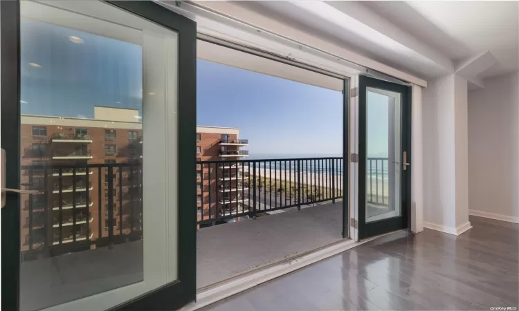 Floor to ceiling glass with ocean views