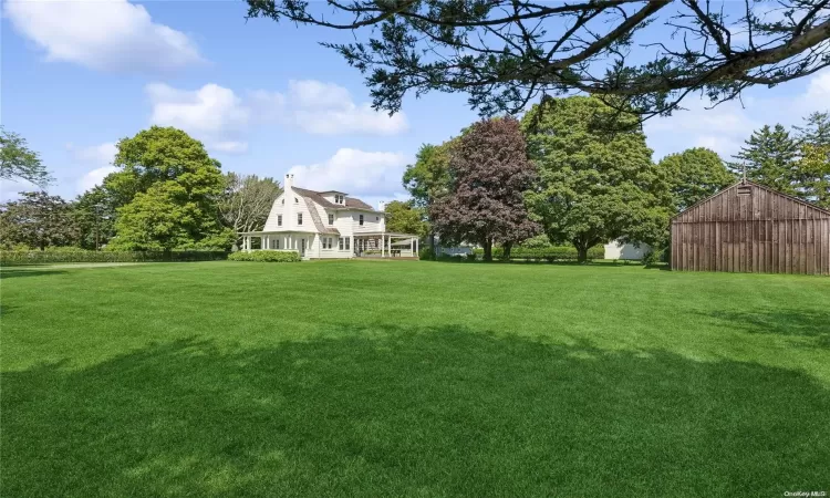 huge expanse of lovely lawn