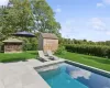 lovely heated pool with farm fresh views