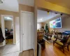 Living room with light hardwood / wood-style flooring