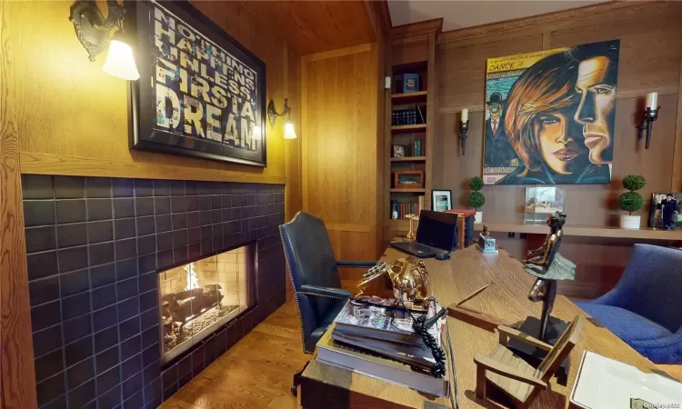 Gas Fireplace in Study