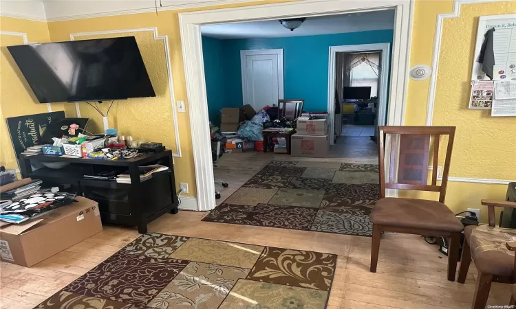 Dining area featuring light wood-type flooring