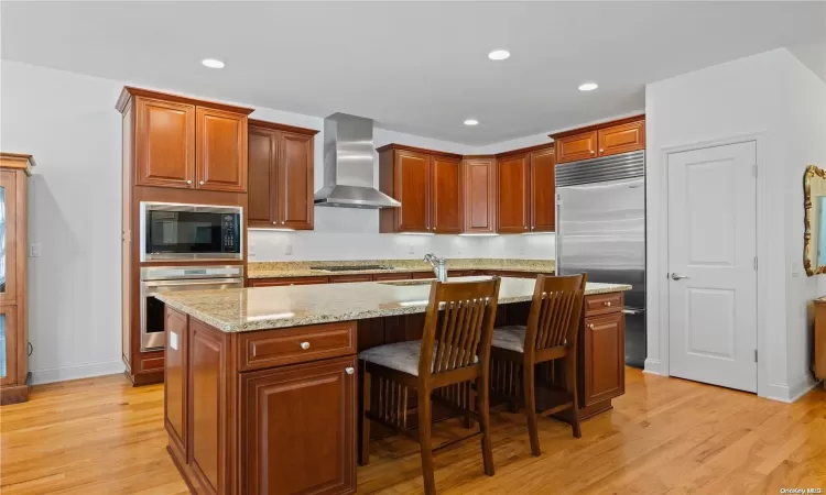 Cherry Wood Cabinets and Granite Tops