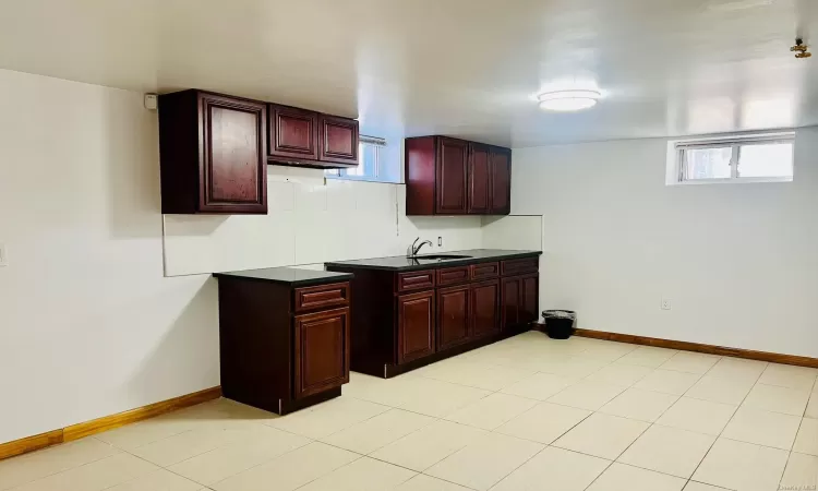 Kitchen with a wealth of natural light and sink