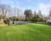 View of yard with a covered pool