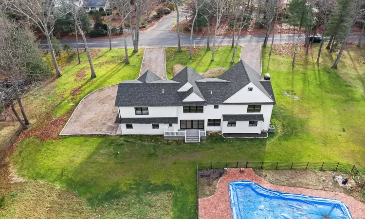 Birds eye view of property