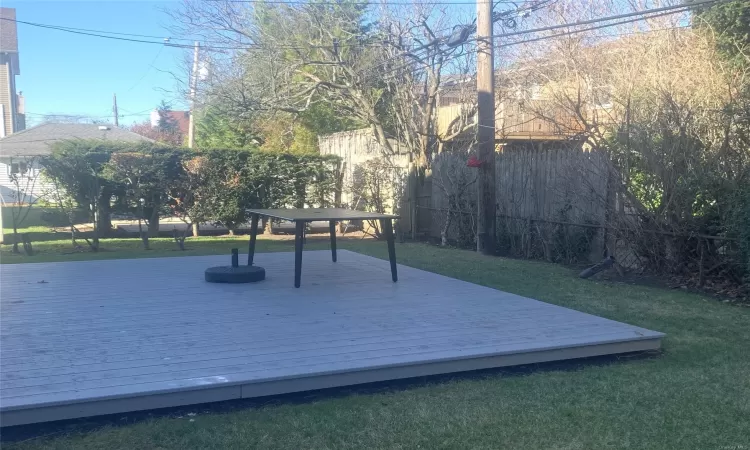 Deck with a lawn