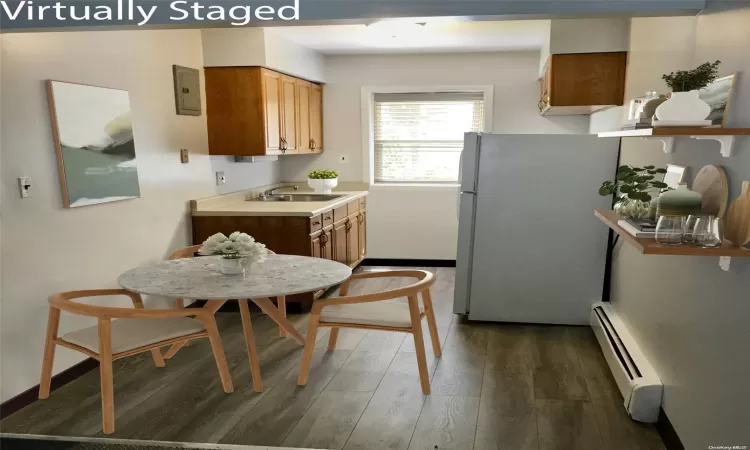 Virtually staged kitchen