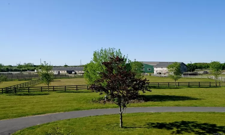 View of home's community featuring a rural view and a yard