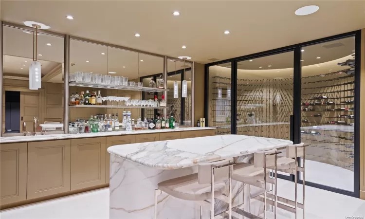 Wet Bar and Wine Cellar