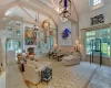 Soaring 25' High Vaulted Ceiling in Grand Great Room