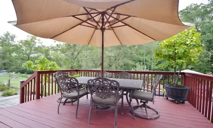 View of wooden terrace