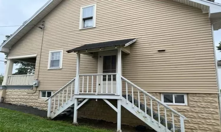 Side of house with stairs