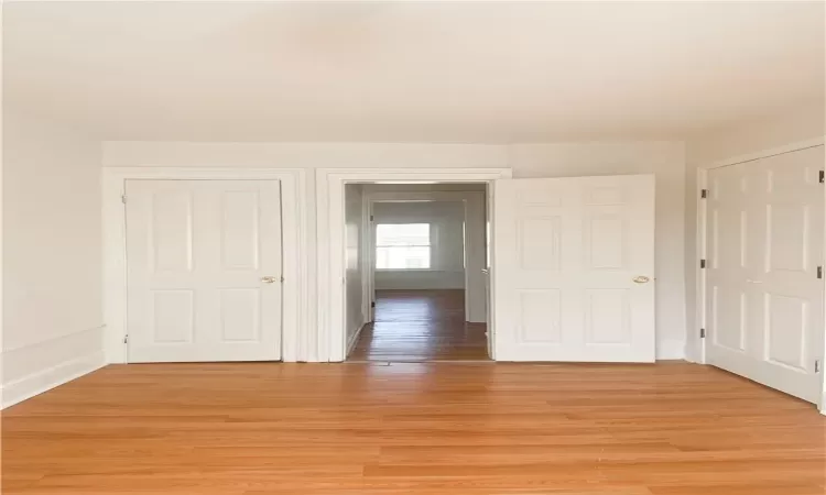 Spare room featuring light hardwood / wood-style flooring