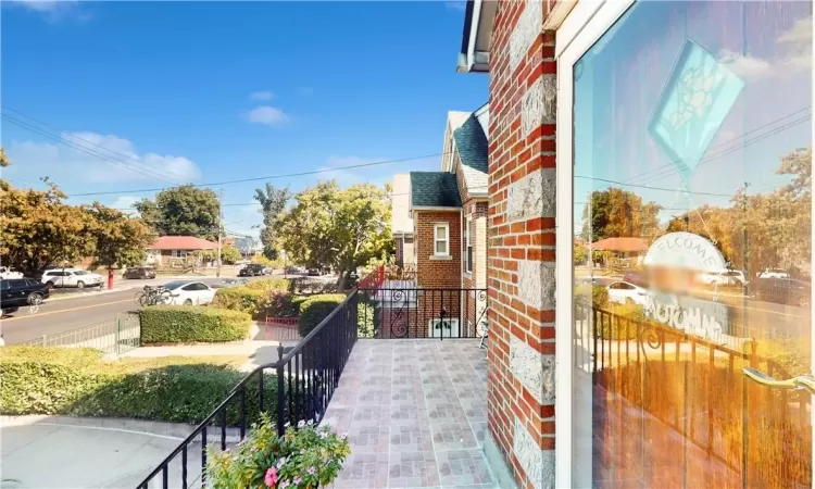 View of balcony front of home