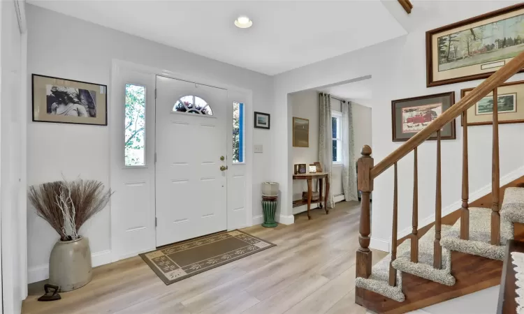 Foyer featuring light hardwood / wood-style floors