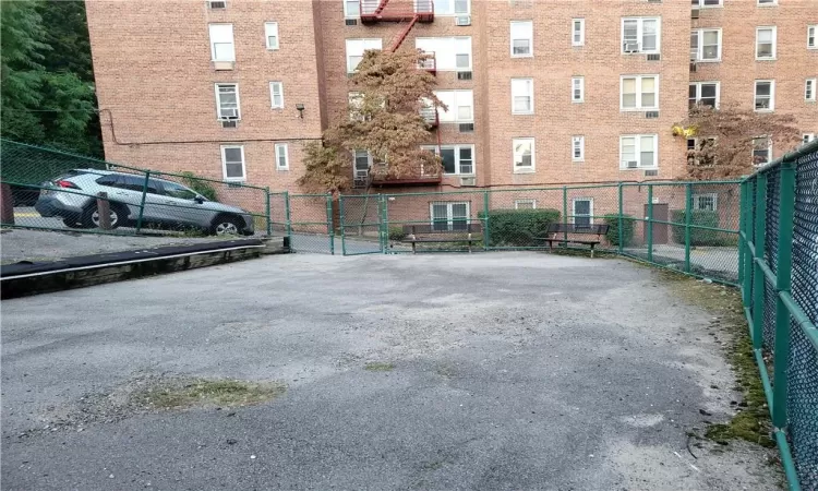 Play area for kids with benches