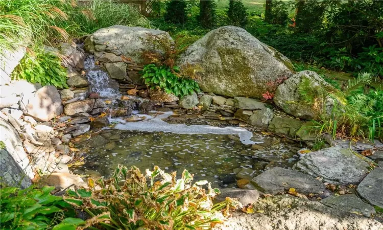 View of waterfall/pond