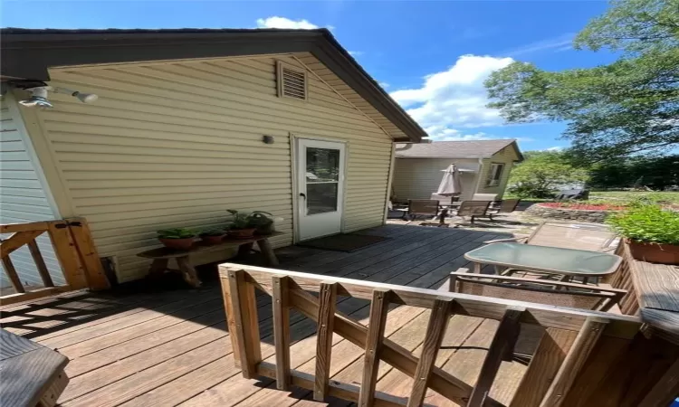 View of wooden deck