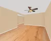 2nd angle of 3rd floor living room and ceiling fan