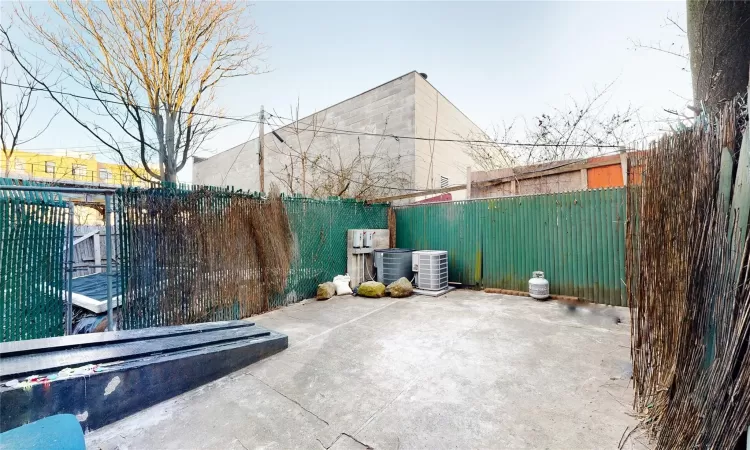 View of patio featuring central AC