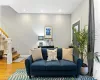 Living room featuring light wood-type flooring