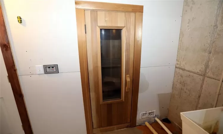 View of door to sauna