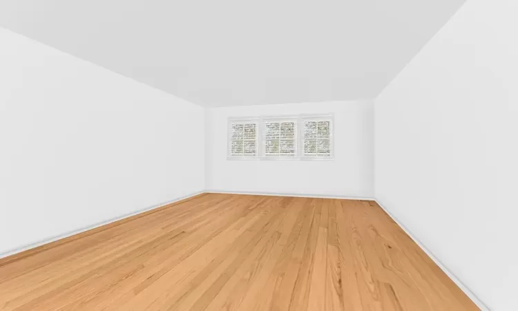 Unfurnished room with light hardwood / wood-style flooring