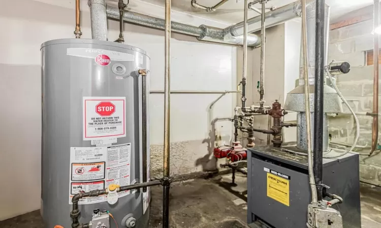 Utility room with gas water heater