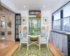 Dining space with French doors