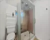 Bathroom featuring toilet and walk in shower