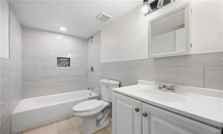 full bathroom in the basement