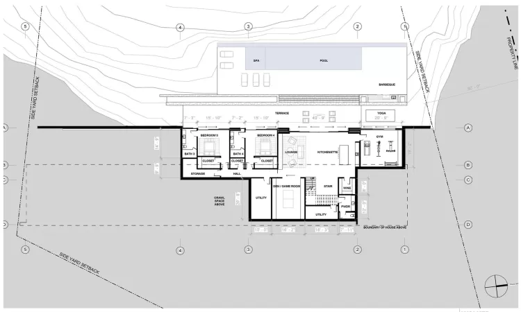 Proposed lwer level floor plan