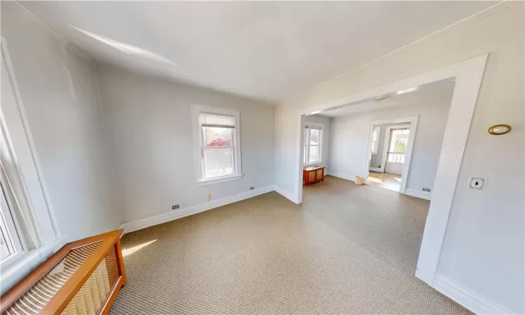 View of carpeted spare room