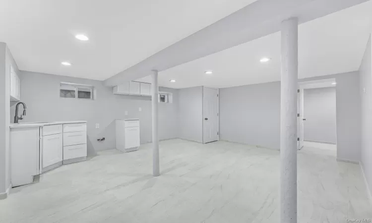 Basement with sink