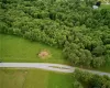 Aerial view of road and lot