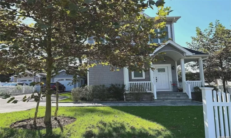 Front View and one Car Garage