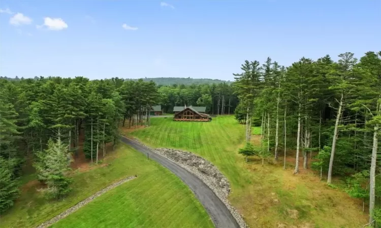 Aerial view featuring a rural view