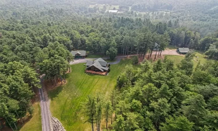 Birds eye view of property