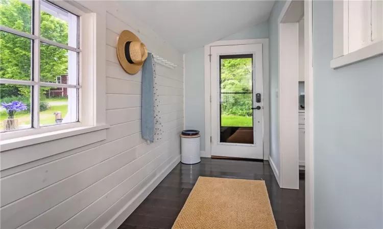 Mudroom with storage for shoes/coats